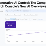 Search Generative AI Control screen in Google Search Console settings